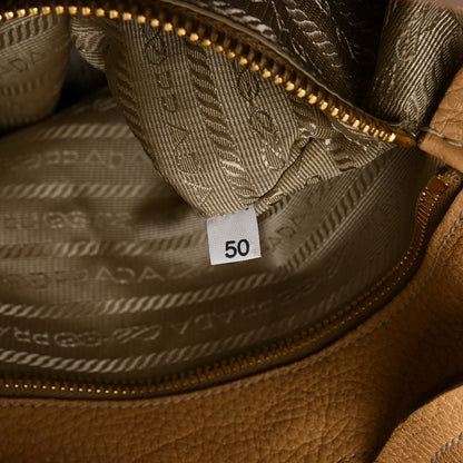 Prada Vitello Daino Pushlock Shoulder Bag Sughero 7 of 13