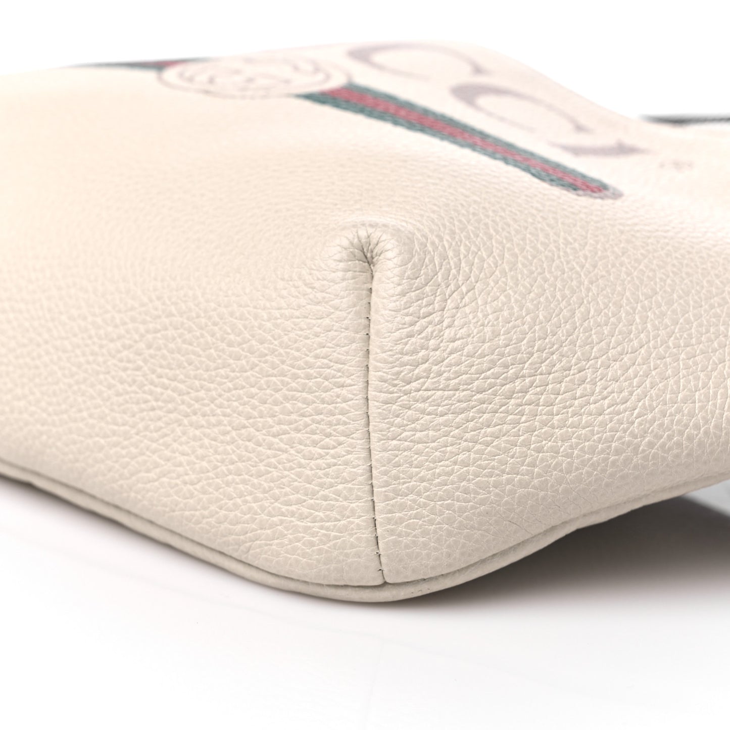 Grained Calfskin Logo Belt Bag White