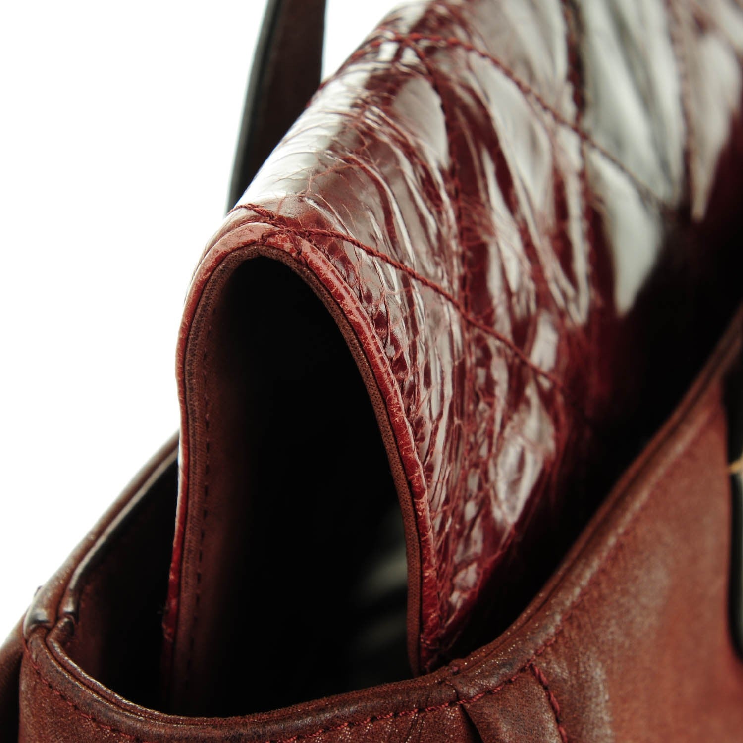 Chanel Iridescent Glazed Calfskin In The Mix Tote Bordeaux 8 of 9