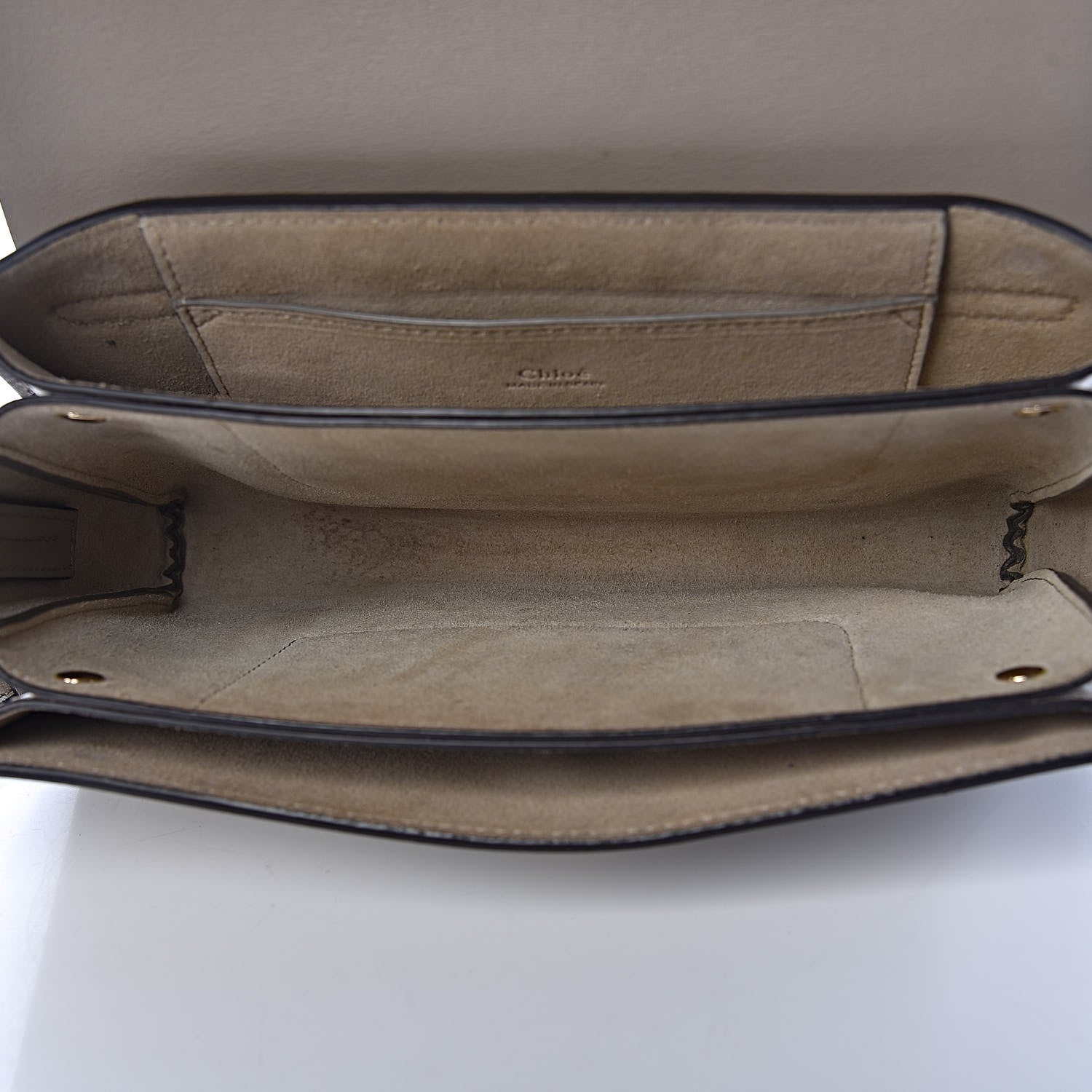 Chloe Suede Calfskin Small Faye Shoulder Bag Motty Grey 5 of 17