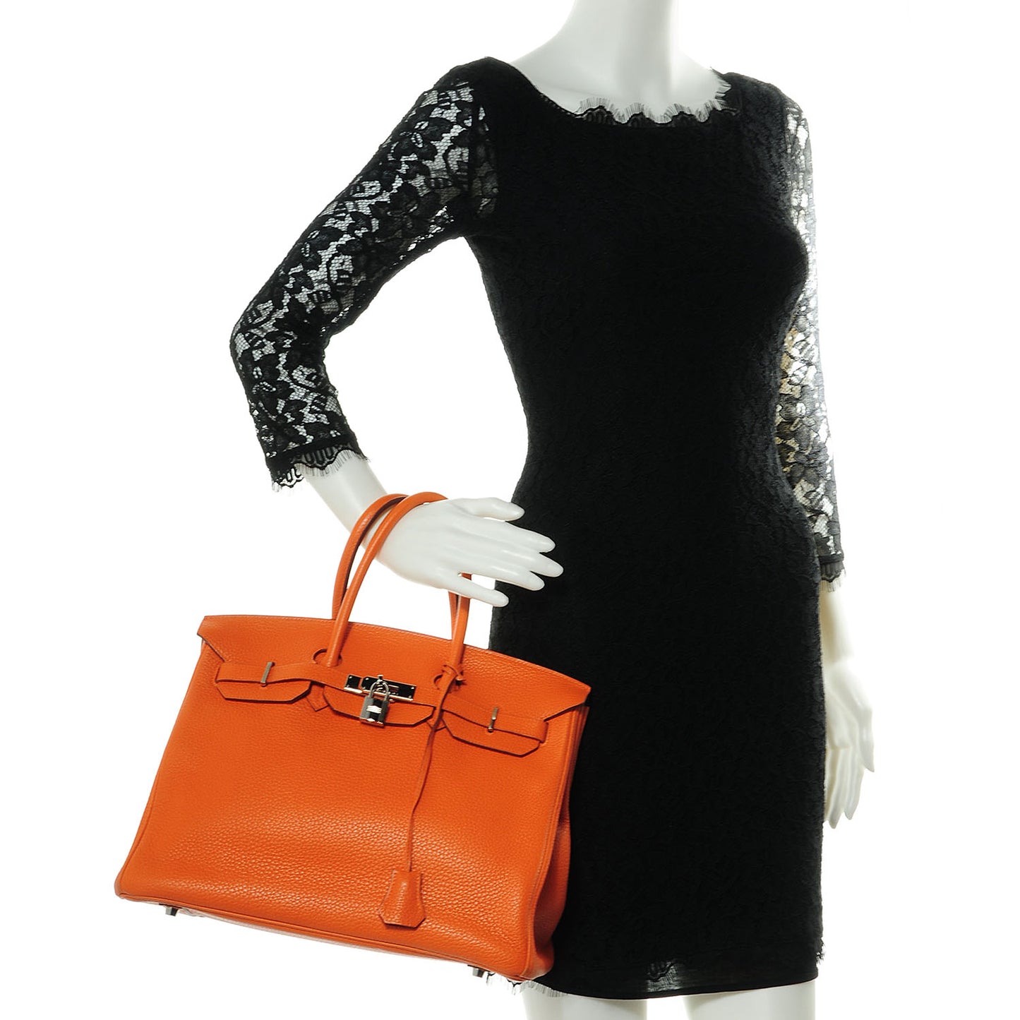 Taurillon Clemence Birkin 35 Orange