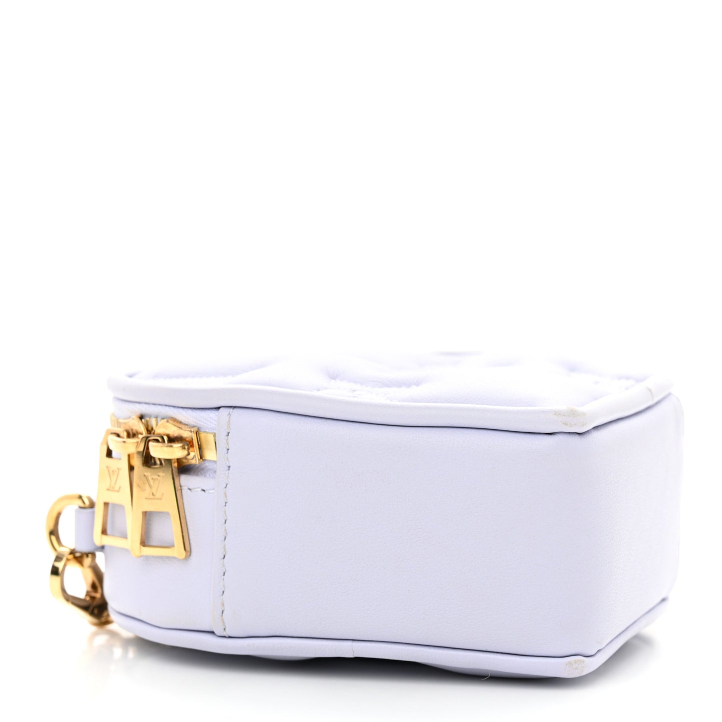 Calfskin Embroidered Monogram Pop My Heart Bag Pouch Lilac