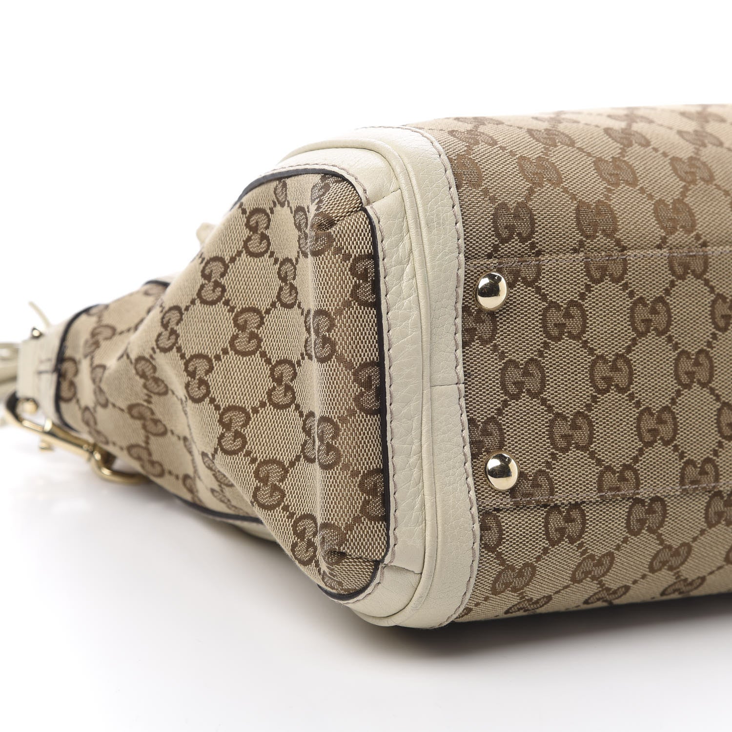 Gucci Monogram GG Canvas Small Bella Top Handle Bag Off White 10 of 18