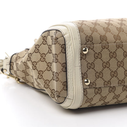 Gucci Monogram GG Canvas Small Bella Top Handle Bag Off White 10 of 18