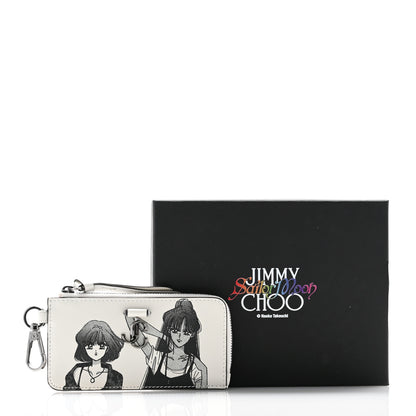 Jimmy Choo X SAILOR MOON Calfskin Setsuna Meio Hotaru Tomoe Lise Z Card Holder Black White 10 of 10