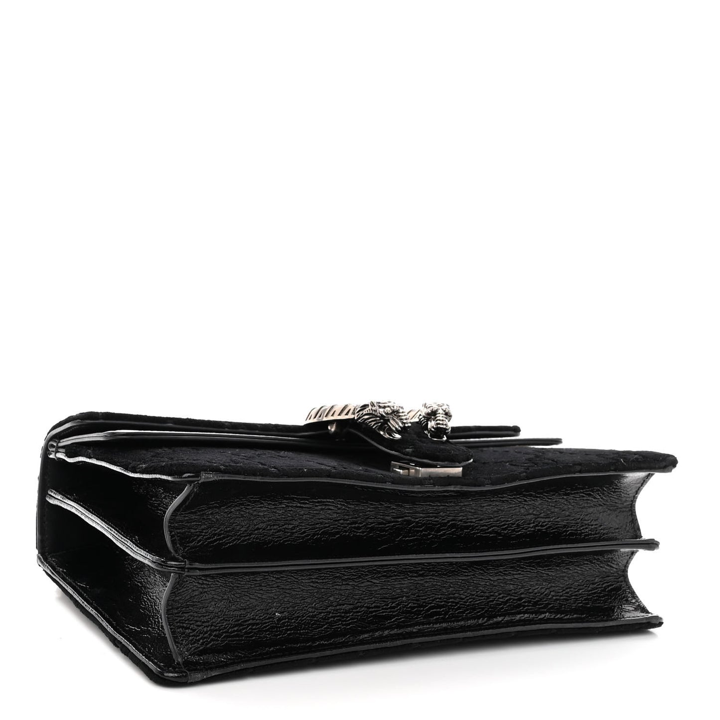 Velvet GG Monogram Small Dionysus Shoulder Bag Black