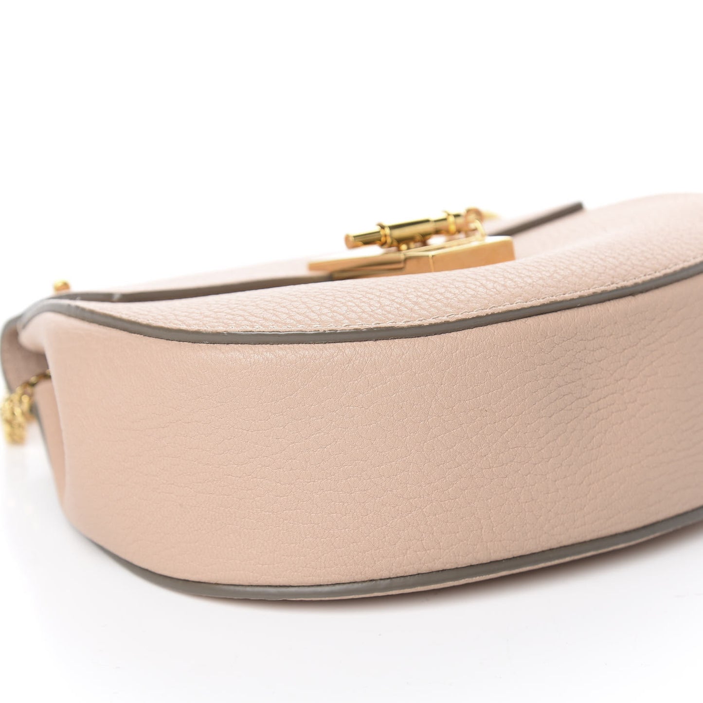 Grained Lambskin Mini Drew Shoulder Bag Biscotti Beige