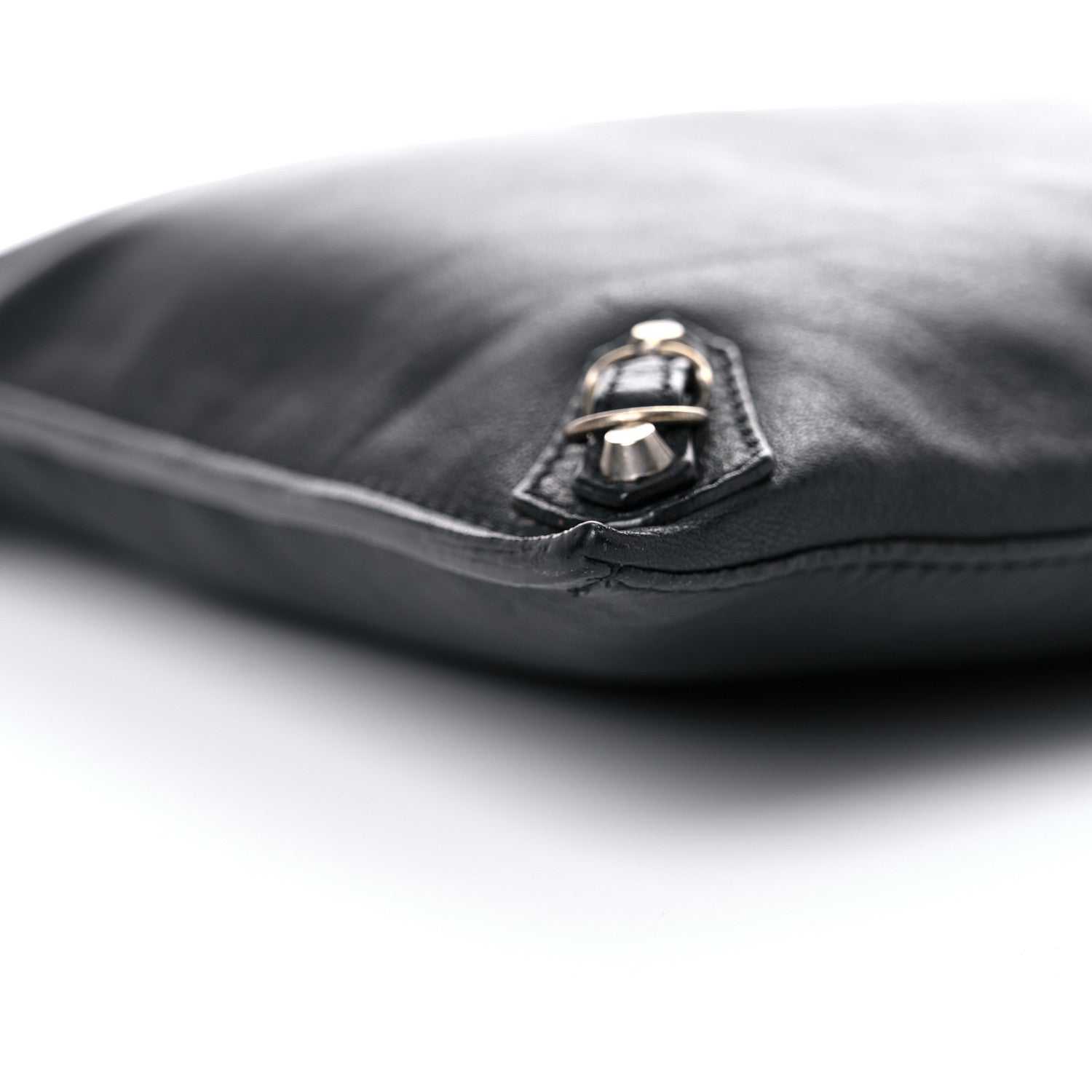 Balenciaga BALENCIAG Veau Papier Classic Silver Hardware Clutch Black 8 of 19
