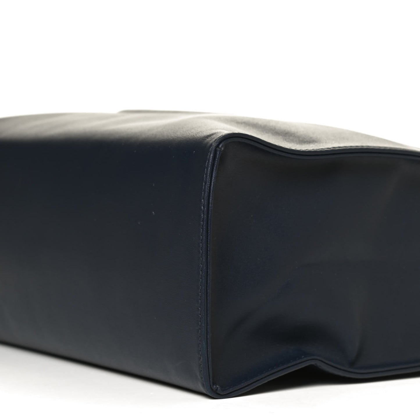 Vegan Leather Medium Shopping Bag Navy