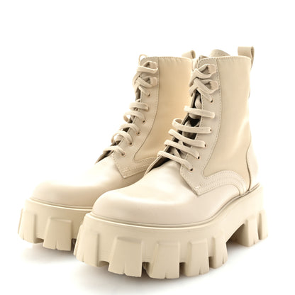 Prada Spazzolato Rois Re-Nylon Metal Triangle Logo Monolith Pouch Pocket 55mm Boots 37.5 Deserto 4 of 10