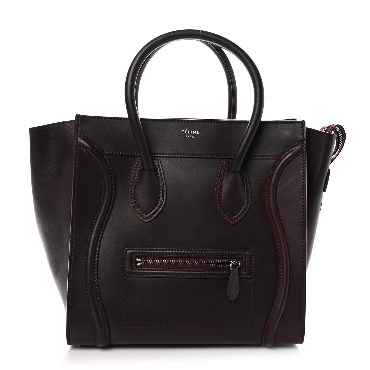 Smooth Calfskin Mini Luggage Burgundy