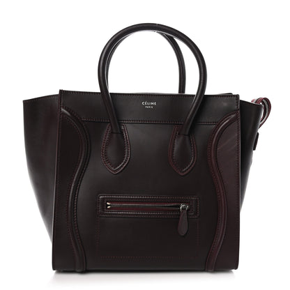 Celine Smooth Calfskin Mini Luggage Burgundy 1 of 11