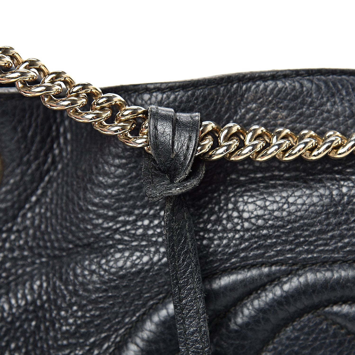 Gucci Pebbled Calfskin Medium Soho Chain Shoulder Bag Black 29 of 29