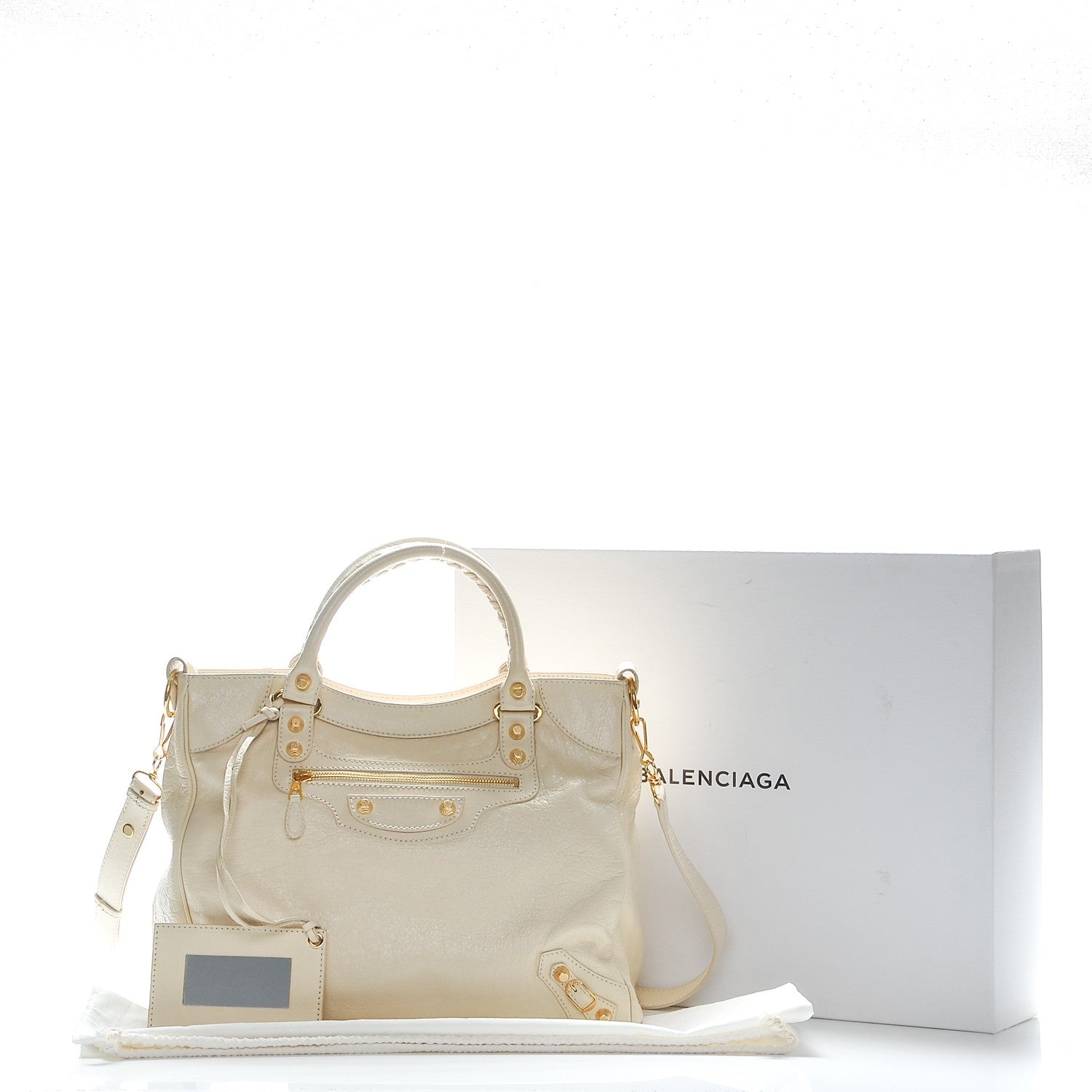 Balenciaga Agneau Giant 12 Gold Hardware Velo Blanc Creme Light Craie 9 of 9