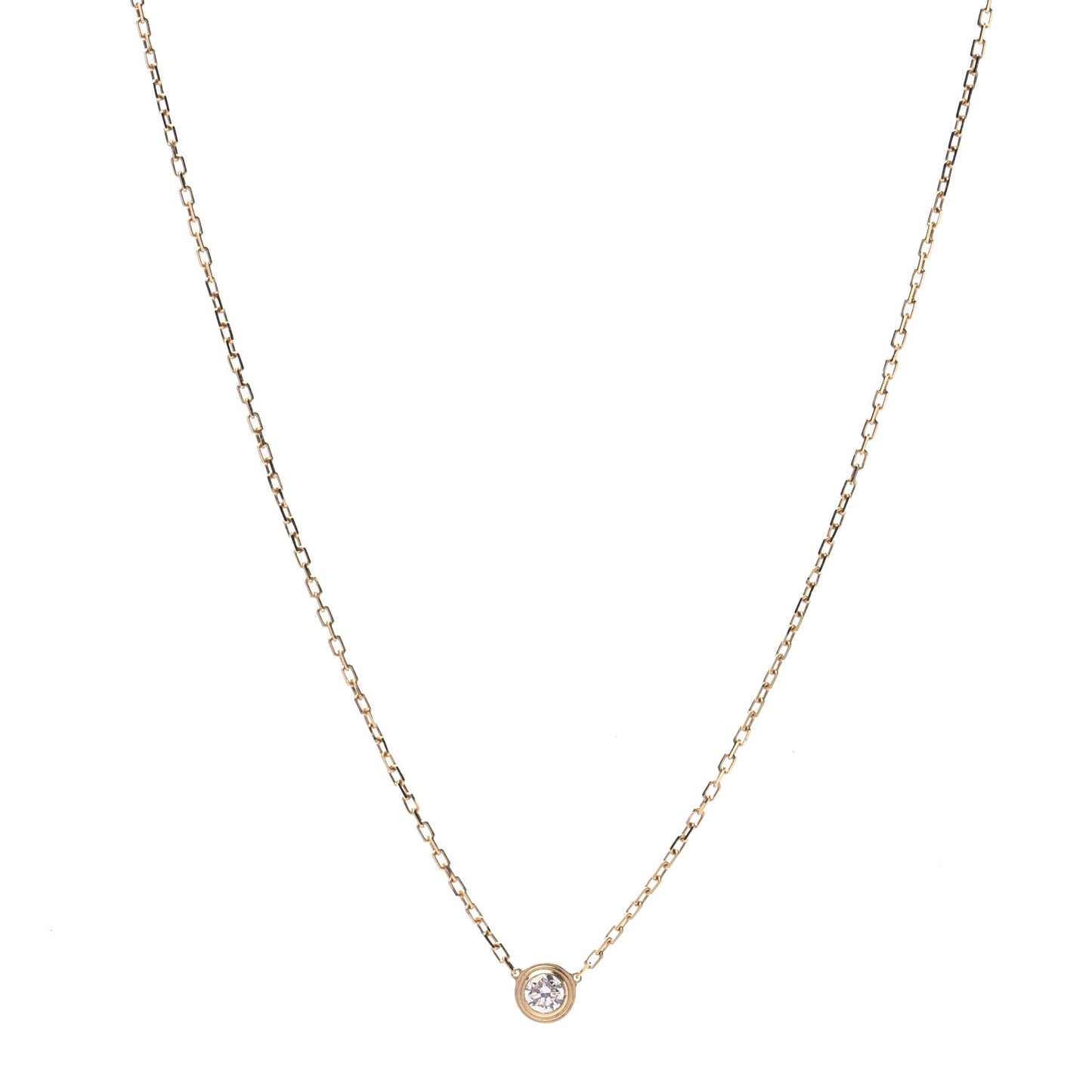 18K Yellow Gold Diamond LM D'Amour Pendant Necklace