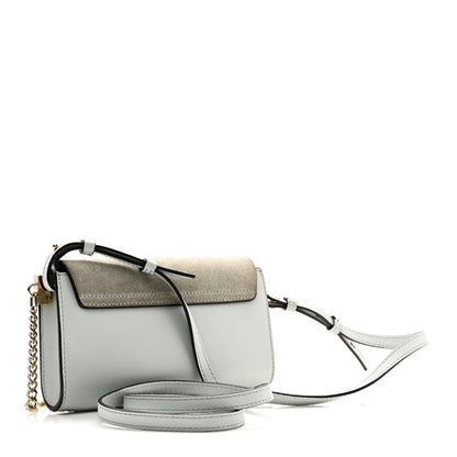 Chloe Suede Calfskin Mini Faye Shoulder Bag Airy Grey 3 of 10