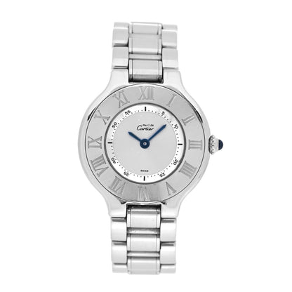 Cartier Stainless Steel 28mm Must De 21 Quartz Watch 1 of 5
