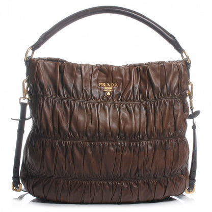 Prada Nappa Gaufre Shopping Tote Brown 1 of 8