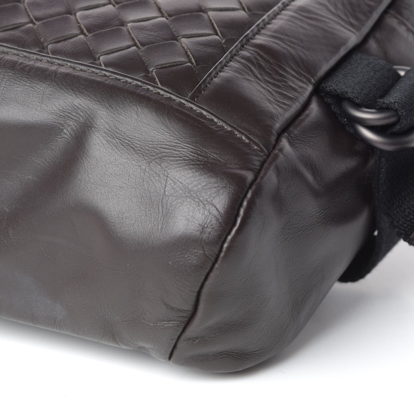 Calfskin Intrecciato Belt Bag Ebano