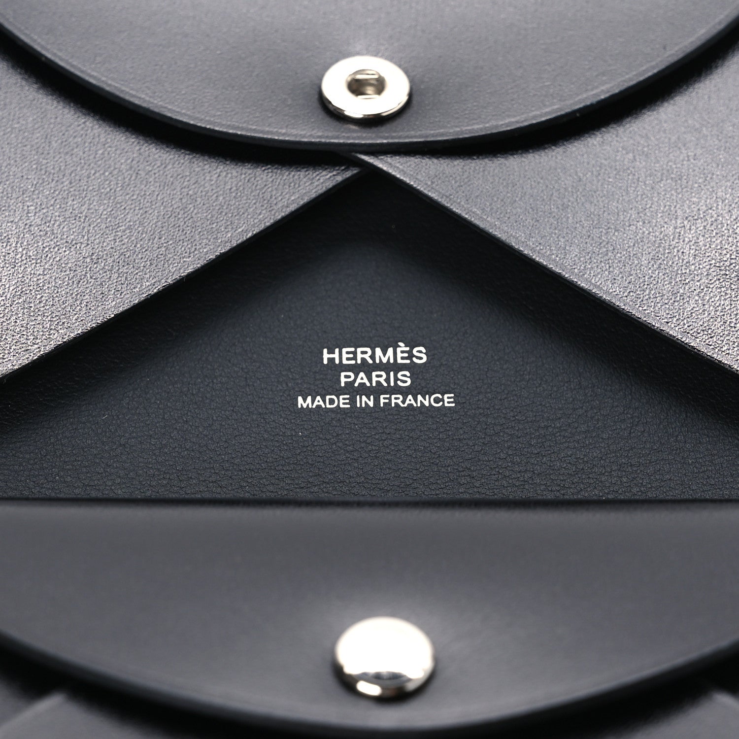 Hermes Box Calvi Duo Card Case Black 6 of 9
