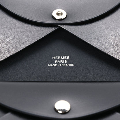 Hermes Box Calvi Duo Card Case Black 6 of 9