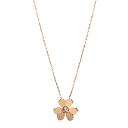 Van Cleef & Arpels 18K Yellow Gold Diamond Large Frivole Pendant Necklace 1 of 5