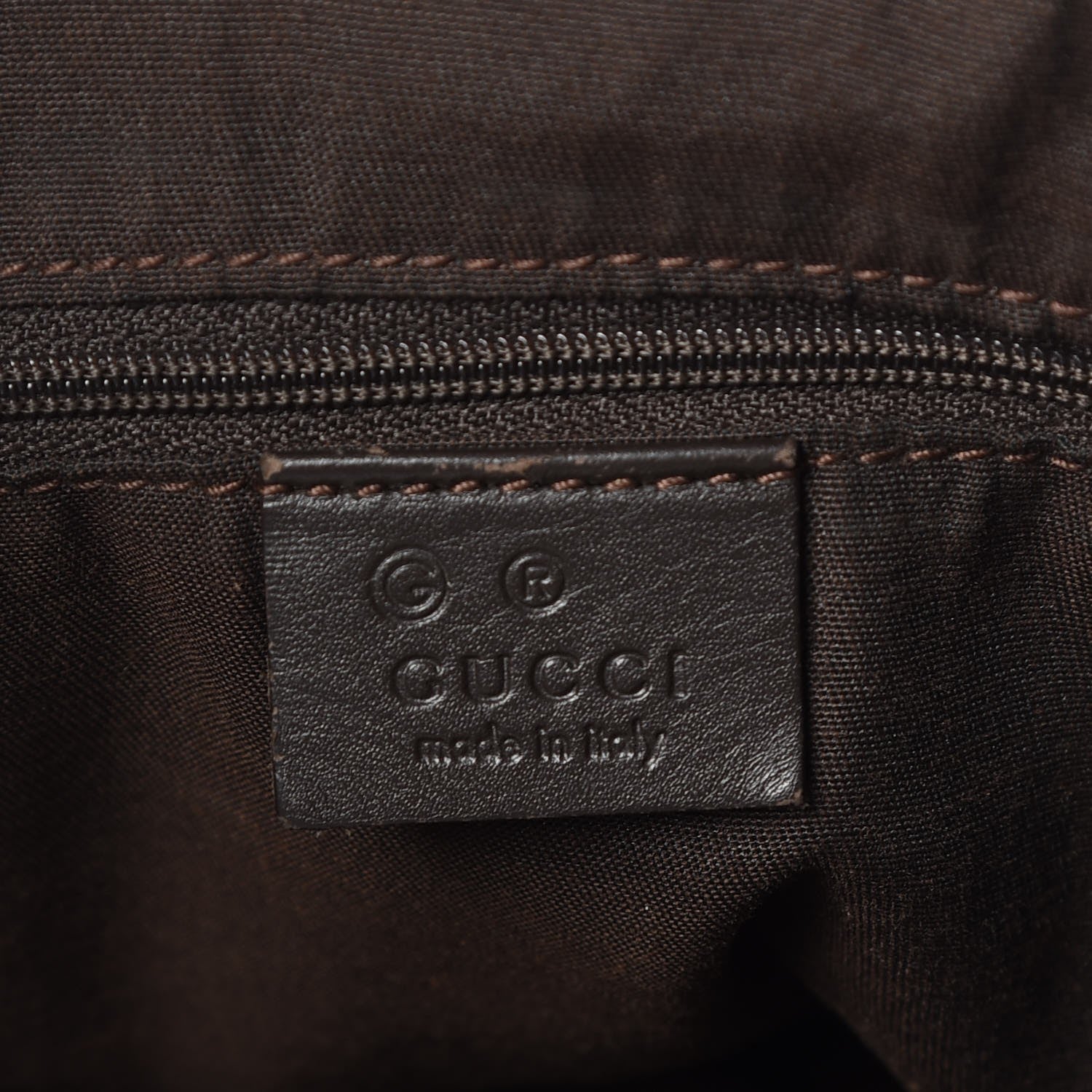 Gucci Monogram Medium Abbey Convertible Tote Dark Brown 9 of 13