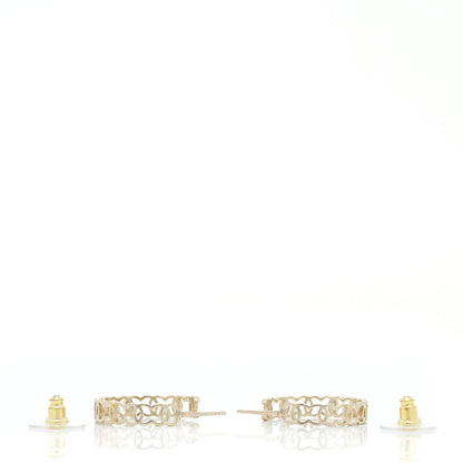 Chanel Metal CC Hoop Earrings Gold 3 of 5