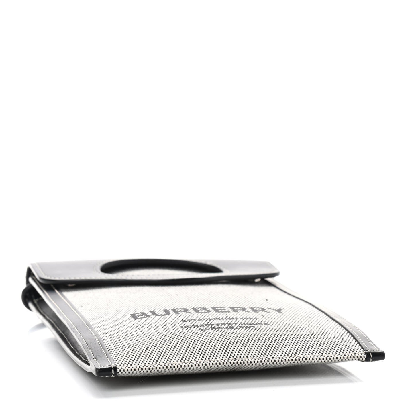 Cotton Canvas Calfskin Two Tone Phone Case Black