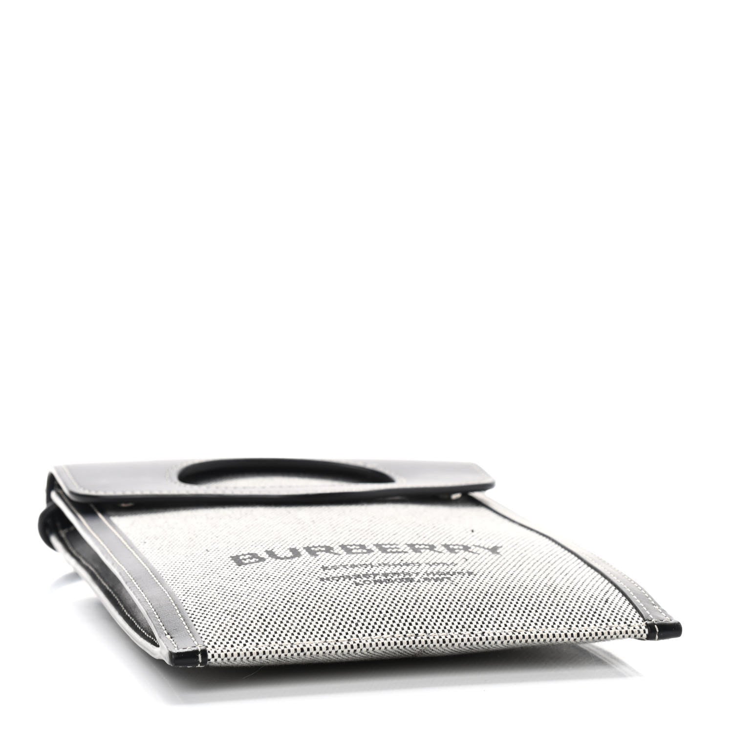 Burberry Cotton Canvas Calfskin Two Tone Phone Case Black 3 of 8