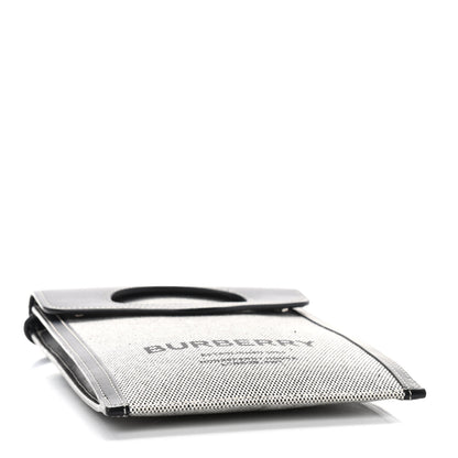 Burberry Cotton Canvas Calfskin Two Tone Phone Case Black 3 of 8