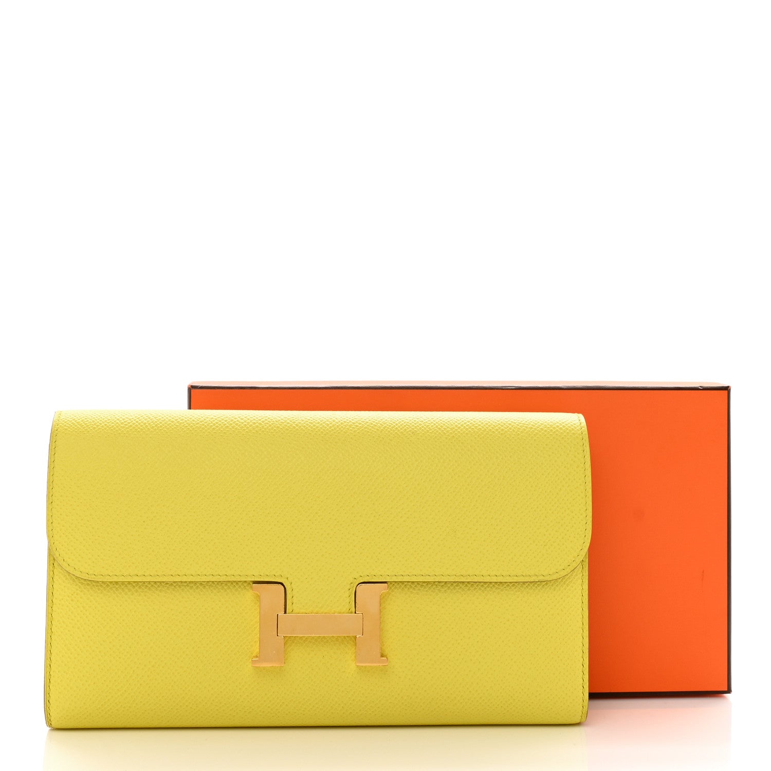 Hermes Epsom Constance Long Wallet Lime 9 of 9