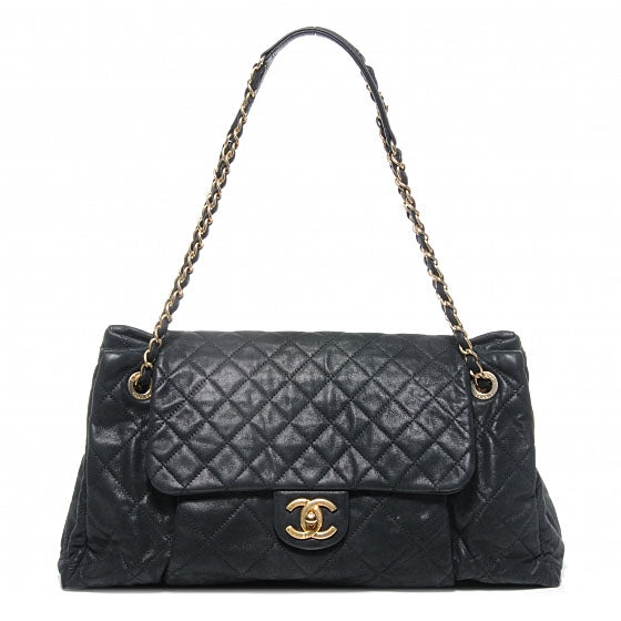 Chanel Iridescent Calfskin Chic Quilt Large Flap Black 1 of 8