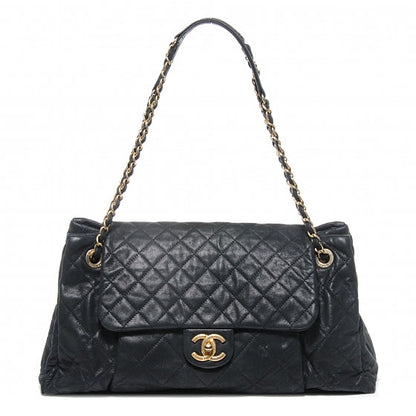 Chanel Iridescent Calfskin Chic Quilt Large Flap Black 1 of 8