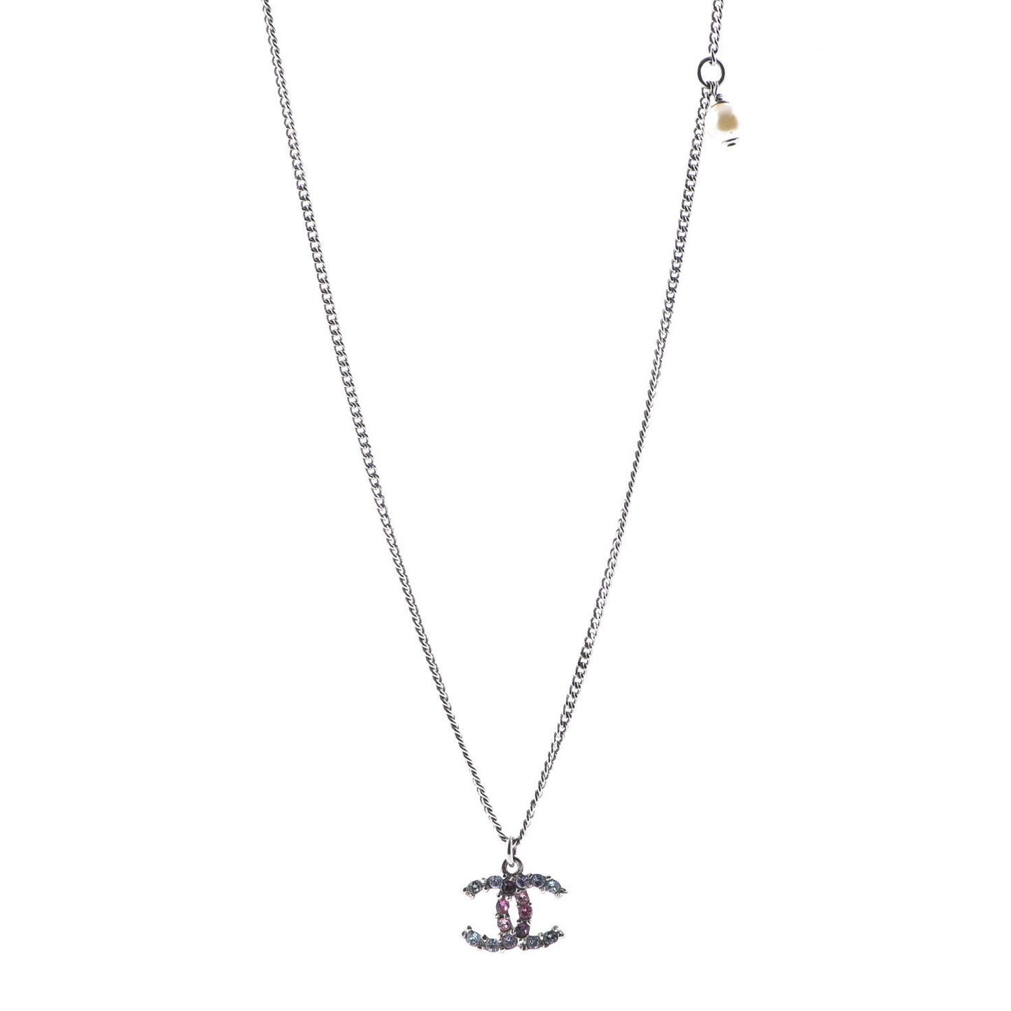 Crystal CC Necklace Gold Multicolor