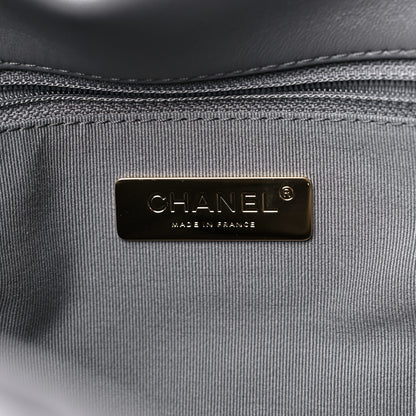 Chanel Lambskin Quilted Maxi Chanel 19 Flap Dark Grey 6 of 9