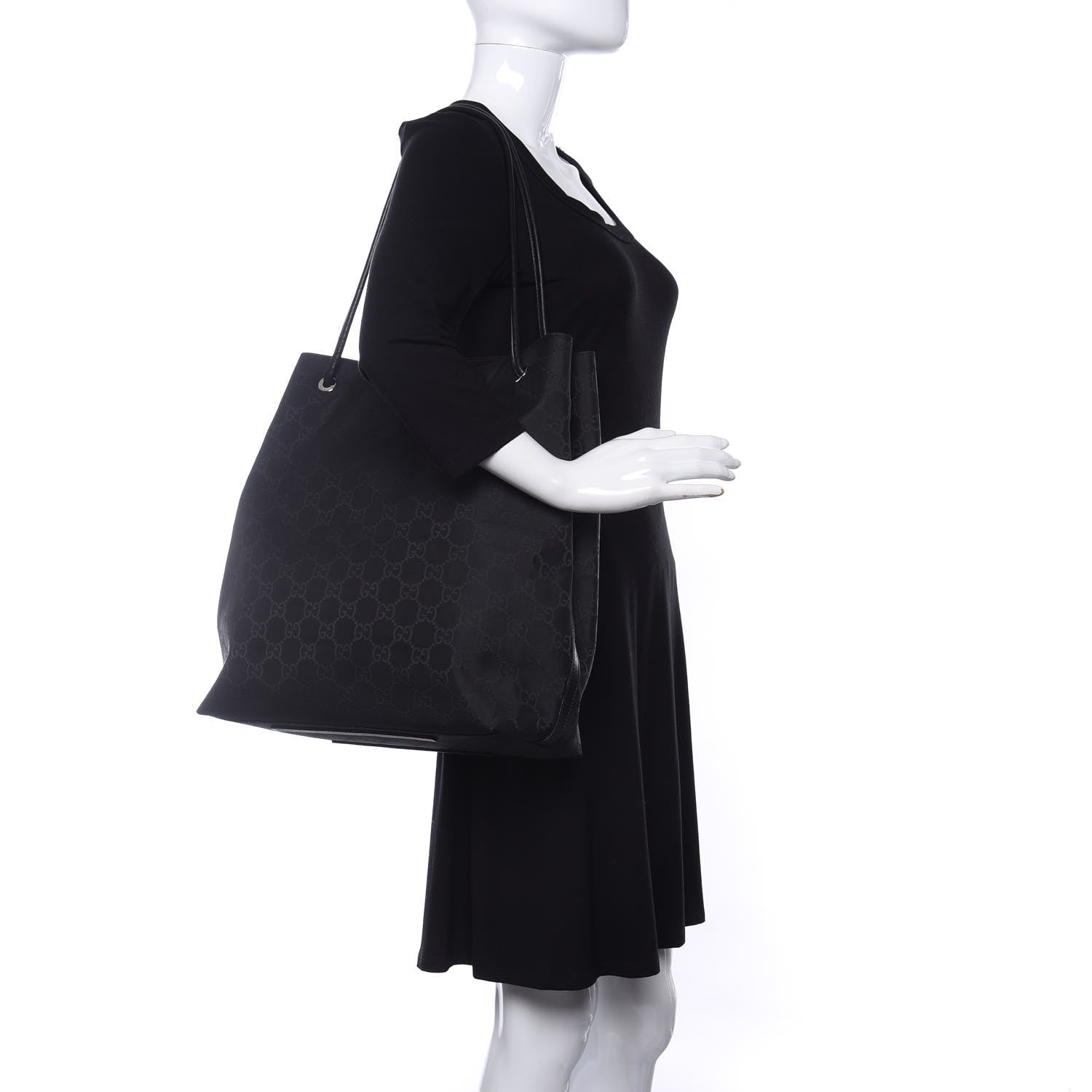 Gucci Nylon Monogram Gifford Tote Black 2 of 10