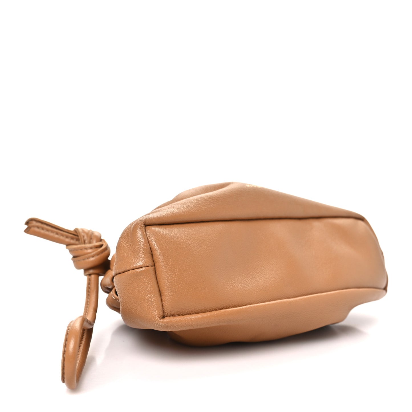 Lambskin Mini Cloud Wristlet Caramel