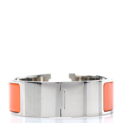 Hermes Enamel Wide Clic Clac H Bracelet PM Orange 3 of 4