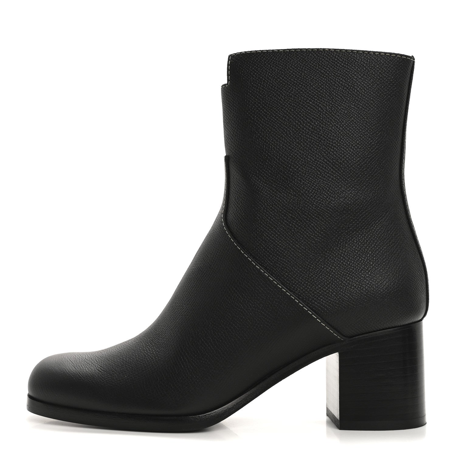 Hermes Epsom Womens Flatteuse 60 Ankle Boot 37.5 Black 1 of 12