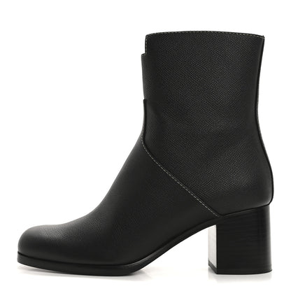 Hermes Epsom Womens Flatteuse 60 Ankle Boot 37.5 Black 1 of 12