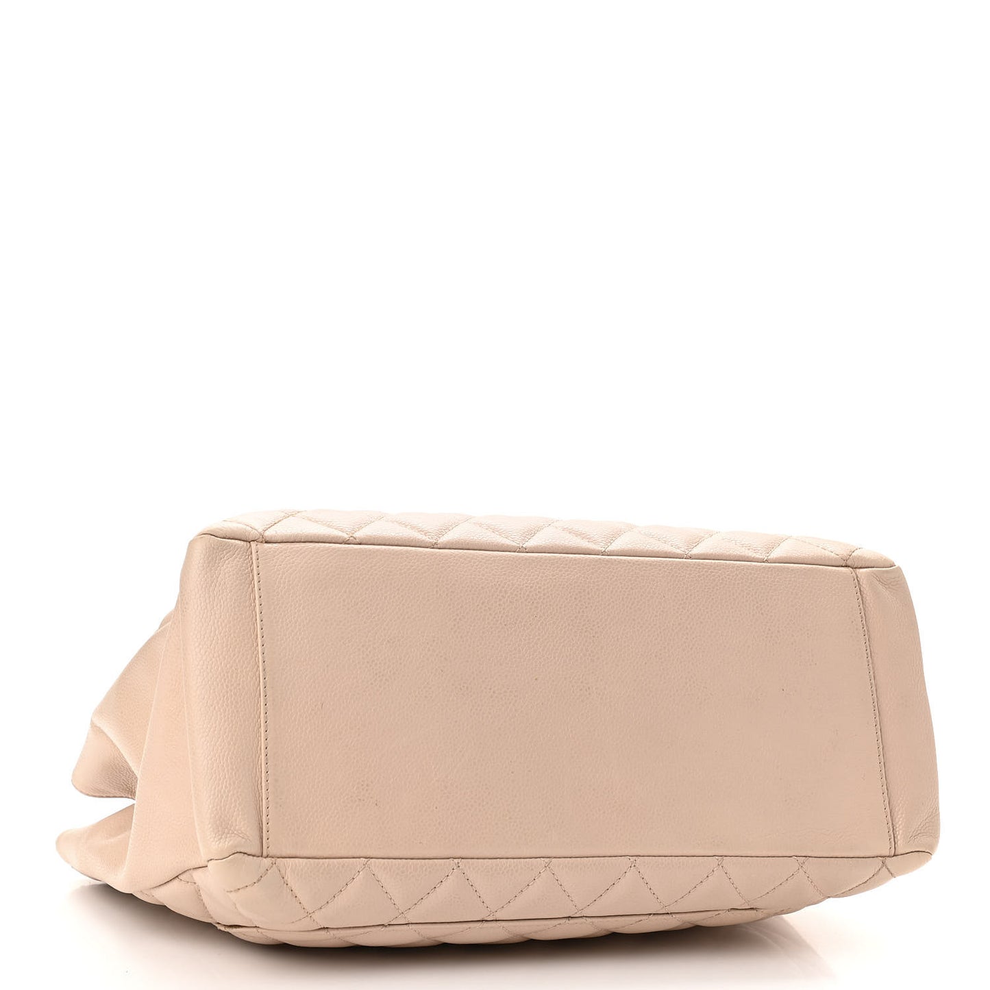 Caviar Quilted Grand Shopping Tote GST Beige Clair