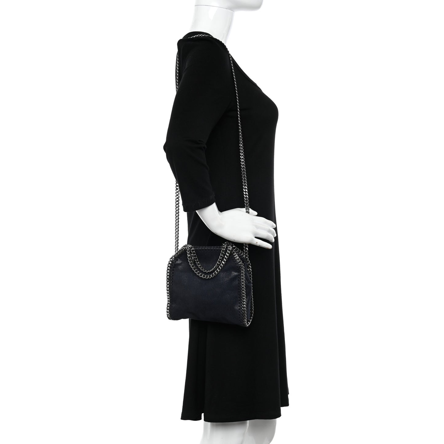 Shaggy Deer Tiny Falabella Tote Navy