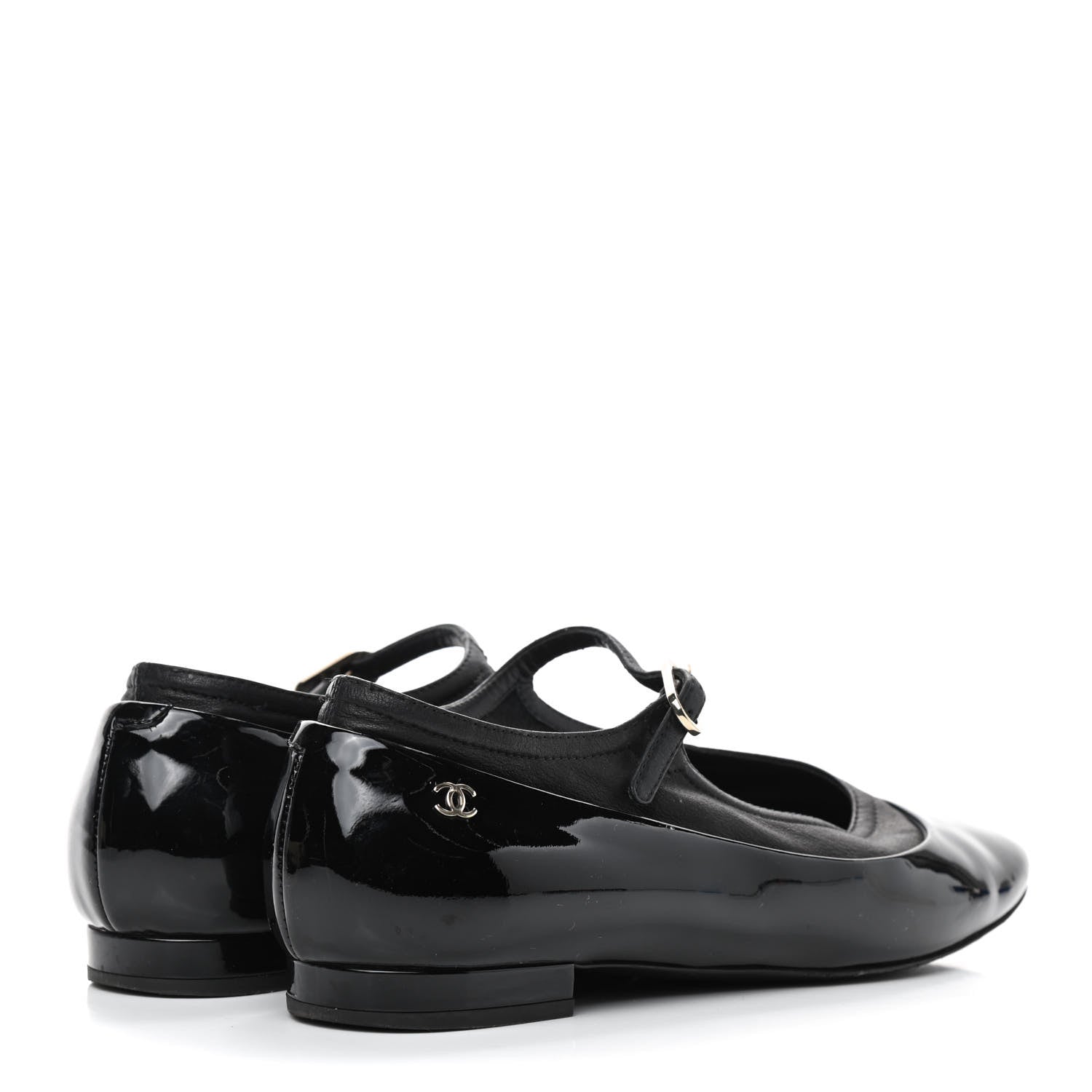 Chanel Patent Calfskin Mary Jane Ballerina Flats 36 Black 3 of 9