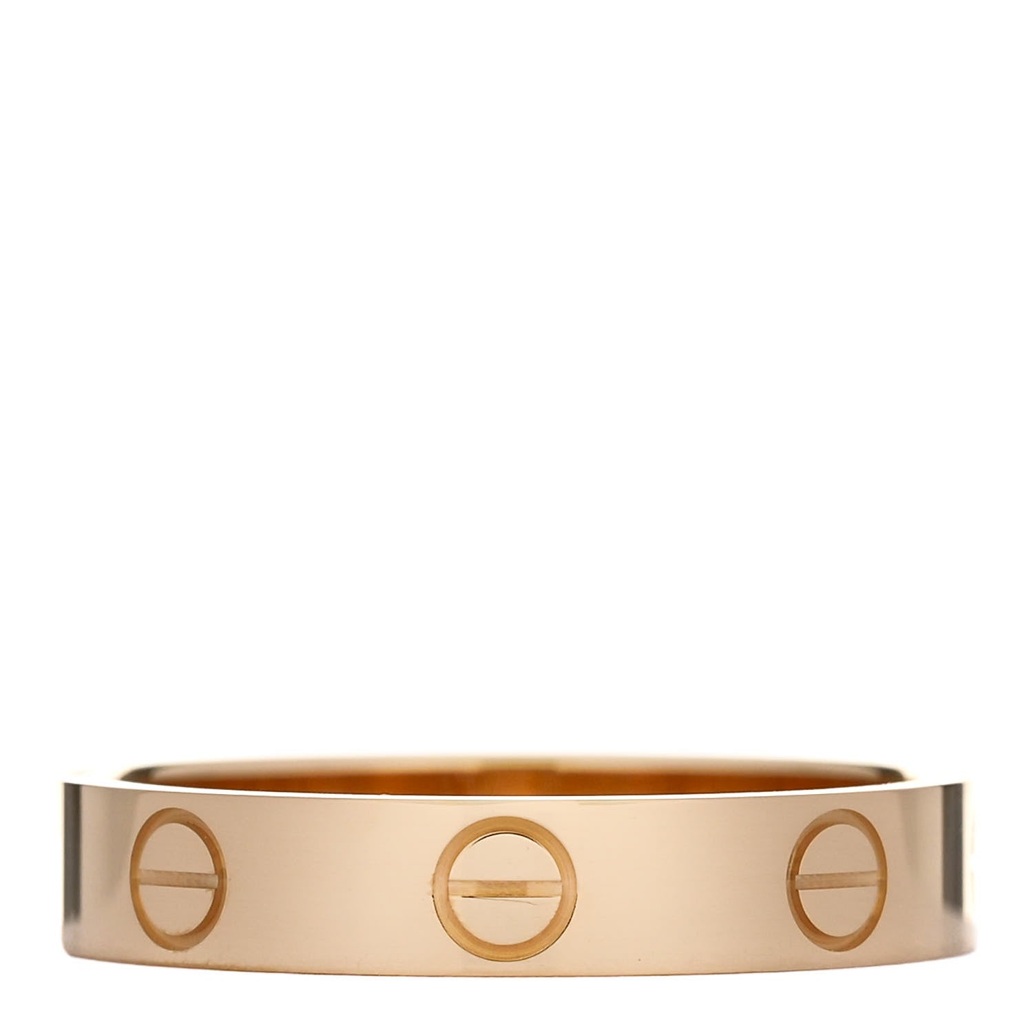 Cartier 18K Yellow Gold 3.5mm LOVE Wedding Band Ring 53 6.5 3 of 5
