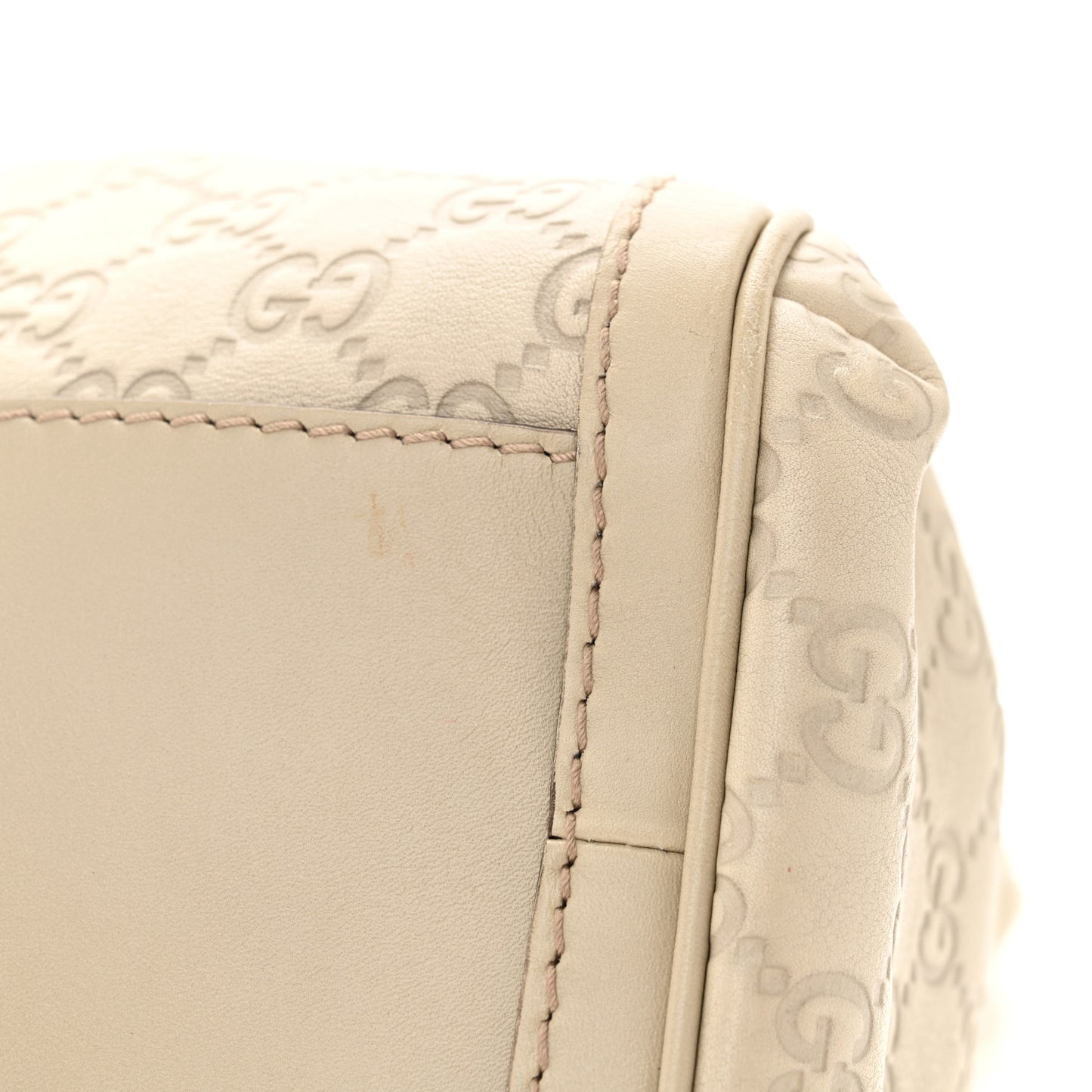 Guccissima Small Scarlett Studded Interlocking G Hobo Off White