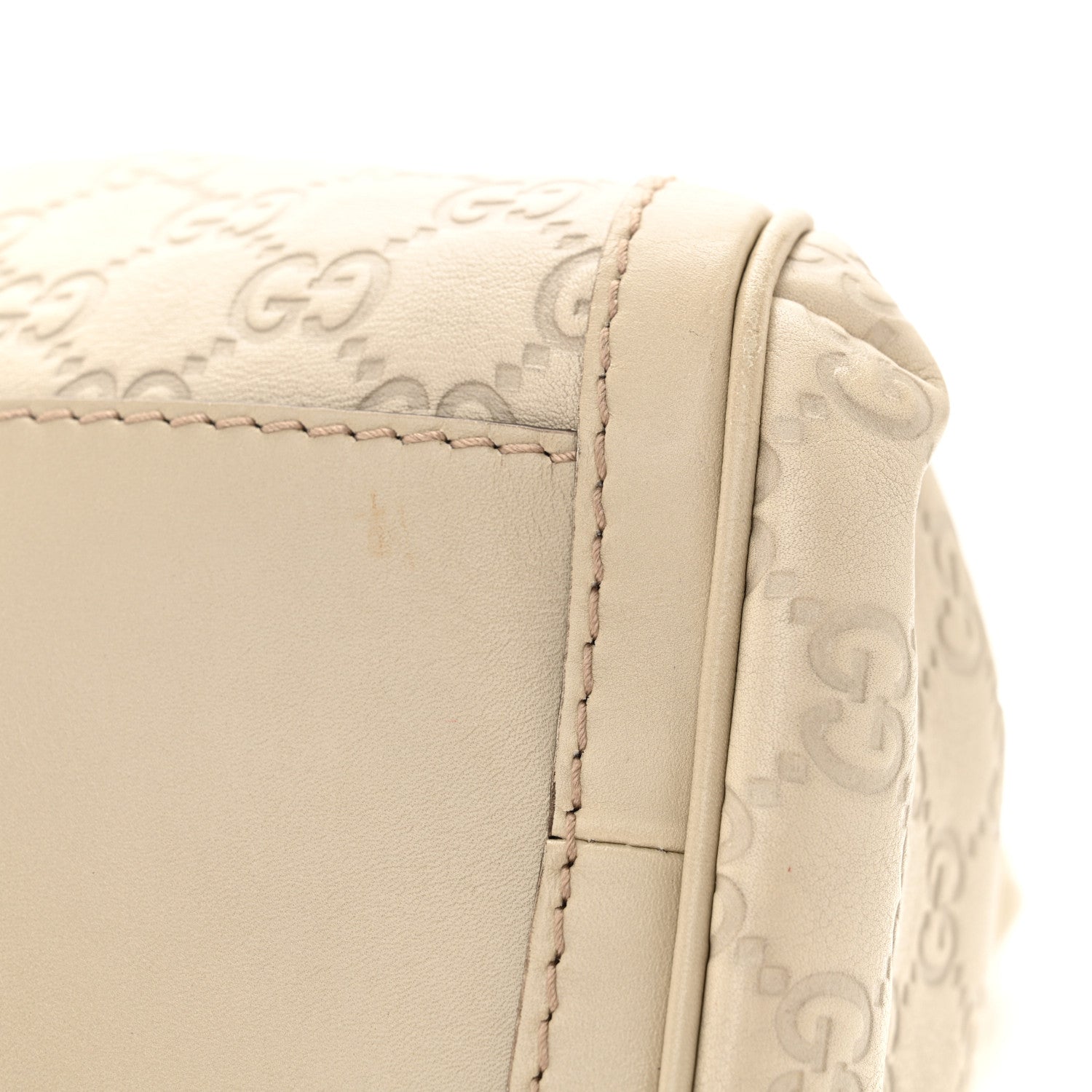 Gucci Guccissima Small Scarlett Studded Interlocking G Hobo Off White 13 of 14