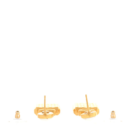 Chanel Crystal Pearl CC Perfume Bottle Drop Earrings Gold 3 of 5