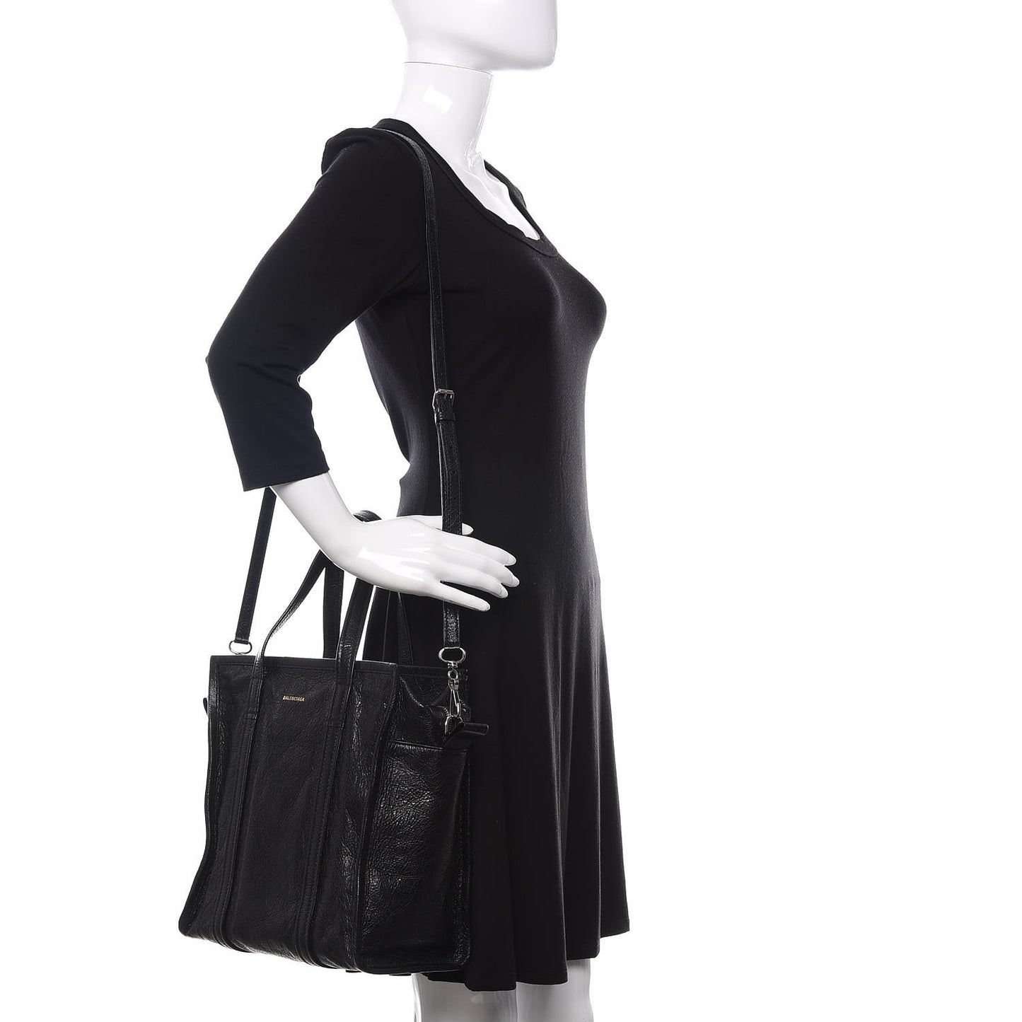 Agneau Small Bazar Shopper Tote Black