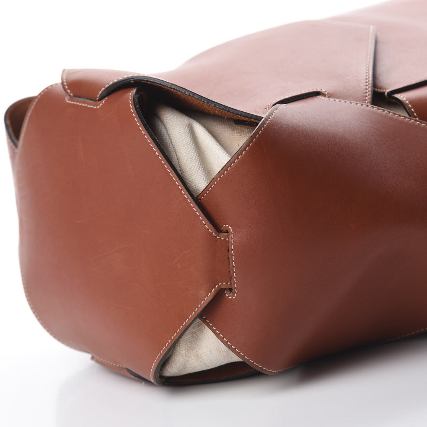 Natural Calfskin Large Holdall Shoulder Bag Brick